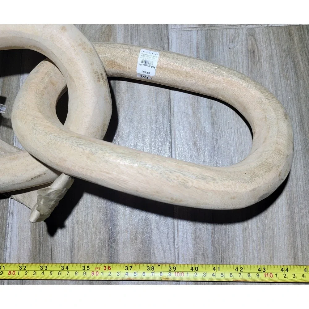 Pottery Barn Wood Chain Link Decor 44